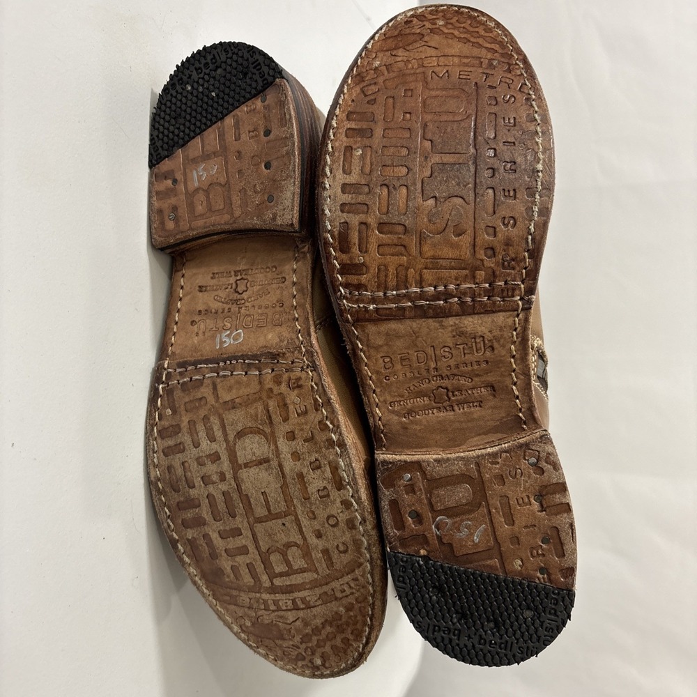 Bed Stu Cambridge Leather Knee High Boots Women's 7.5 Tan Driftwood Laser Cut - Picture 7 of 8